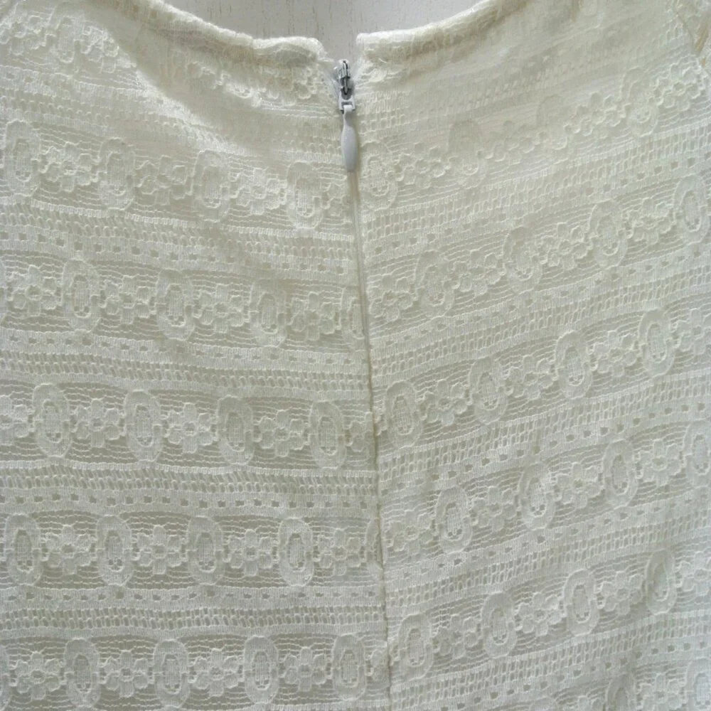 Free People White Lace Sheath Mini Dress
